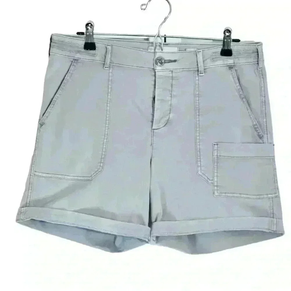 Anthropologie Hei Hei The Wanderer Shorts Cargo Utility | Light Gray | SZ 29 - Picture 2 of 12